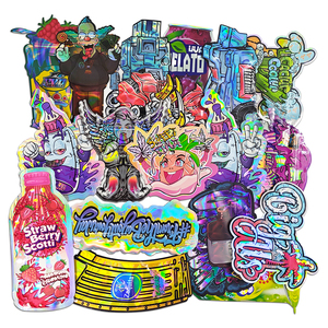 <span class=keywords><strong>Custom</strong></span> <span class=keywords><strong>3</strong></span>.5G di forma speciale irregolare blocco per bambini olografico Die taglio chiusura lampo a forma di punto UV personalizzato die cut sacchetti di mylar - Product Image 3