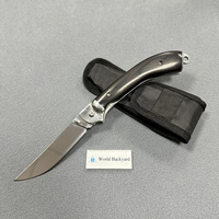 FTB02 couteau de camping en acier inoxydable de vente chaude de russie européenne manche en bois avec porte-clés couteau pliant emballé dans une pochette en nylon