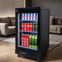 Vitrine Réfrigérée Commerciale Monotempérature en Acier Inoxydable 220V à Refroidissement par Air Direct avec Porte Vitrée