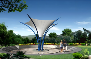 Estructura de Acero Ligero Personalizada con Membrana Tensada para Soldadura y Corte en Estadios, Estacionamientos y Salas de Eventos - Tela PTFE/PVC - Product Image 6