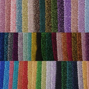 Kim loại lấp lánh long lanh vải dệt kim 70% Polyester 30% lurex spandex vải Nhà cung cấp - Product Image 2