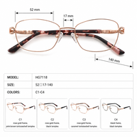 Monture de lunettes optiques personnalisable 52 17 140 en métal, charnière ornée de cristaux, vente en gros directe usine