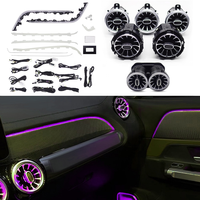 Kit d'éclairage ambiant RGB pour voiture 64 couleurs pour Mercedes-Benz GLB W247 avec aérateurs de type turbine et décoration intérieure