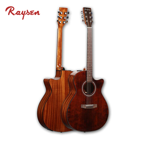 WG210 Guitarra eléctrica acústica Wavegarden de parte superior sólida de 41 pulgadas para jugador profesional Calidad Premium con parte superior sólida - Product Image 4