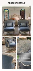 <span class=keywords><strong>Fauteuil</strong></span> d'appoint de salon Versailles <span class=keywords><strong>Louis</strong></span> <span class=keywords><strong>XV</strong></span>, style provincial français, sculpté à la main, doré, avec <span class=keywords><strong>tissu</strong></span> jacquard damassé festonné en velours - Product Image 6
