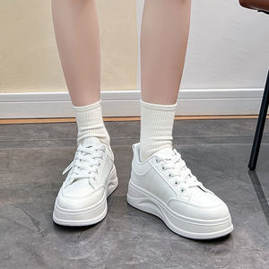 2025 Groothandel Nieuwe Mode Ronde Hoofd Sport Vrije Tijd Single Dikke Bodem Witte Sneakers Vrouwen Custom Schoenen Voor Man - Product Image 4