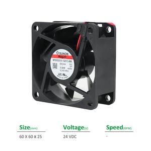 พัดลมระบายความร้อนแบบแกน SUNON MF60252VX-1Q01C-A99 ขนาด 60x60x25 มม. 24VDC 3.32W สำหรับตู้แบบตั้งพื้น ผลิตโดย OEM/ODM  วัสดุพลาสติก  สำหรับอินเวอร์เตอร์ - Product Image 2