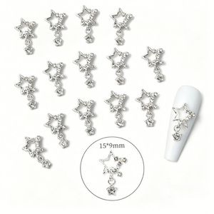 Autocollant en feuille de transfert pour nail art, motif punk étoilé, très populaire - Product Image 5