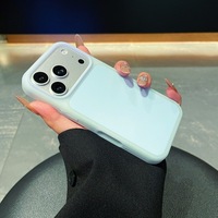 Coque de téléphone antichoc transparente couleur bonbon pour iPhone 17 Pro Max 16 15 14 13 Pro Max, coque de protection souple en silicone effet gelée
