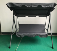 Hamac suspendu à balançoire pour 3 personnes avec structure en acier, auvent extérieur réglable, chaise de jardin et de patio