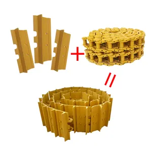 미니 불도저 크롤러 하부 부품용 신발 그룹이있는 트랙 체인