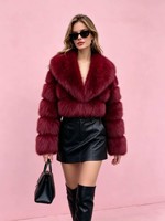 Veste en fausse fourrure grande taille pour femmes, manteau court en fausse fourrure moelleuse