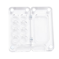 Palette de peinture aquarelle portable-8 puits, plateau de mélange acrylique avec clip