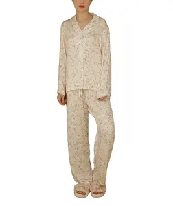 OEM Tribute Silk Sateen Women's Top&Bottom Pajamas Set