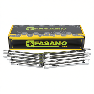 Fasano Tools Combination Wrench <b>Set</b> 6 <b>Pc</b> Metric Chrome Vanadium Steel Automotive Repair - Product Image 2