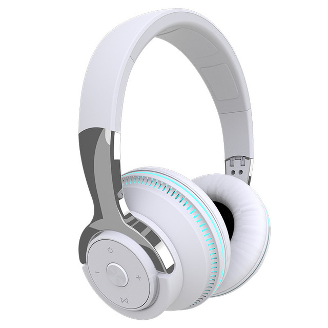 Over Ear Wireless Stereo Headset Blue Tooth Headphones With LED Lights Wholesale Deep Bass Extra Loud Headphones With TF Card