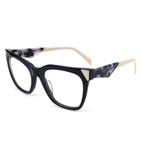 Lunettes optiques œil de chat pour femmes, montures en acétate unisexes de créateur, protection UV400, blanc orange, nouveau design tendance