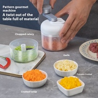 Mini broyeur à ail à manivelle Portable réglementation en trois étapes cuisine ménage manuel éplucheur à ail robot culinaire