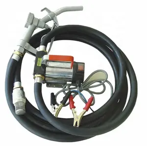 12/24/220V Electric Transfer Mobile Diesel Fuel Vane Pump Unit ETP-40A With Nozzle Flow Meter Hose For Gas Station