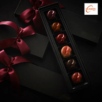Caja de Regalo de Chocolate de Cartón Reciclable Ecológica Personalizada, Caja con Forma de Corazón con Cajón, Segura para Alimentos, para Dulces de San Valentín o Boda