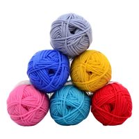 Fil à tricoter et à crocheter en mélange de coton doux et confortable, 50g, 5 brins, coloré, pour débutants, finition enduite, idéal pour sacs