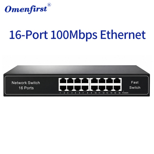מתג אתרנט מהיר 16 פורטים 10/100Mbps לא מנוהל, מתג רשת 1U להתקנה בארון, פלטת גב 3.2Gbps לרשת משרדית - Product Image 1