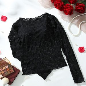 Haute qualité respirant femmes maille transparente <span class=keywords><strong>haut</strong></span> à manches longues voir à travers <span class=keywords><strong>noir</strong></span> Sexy femmes <span class=keywords><strong>haut</strong></span> à manches longues femmes <span class=keywords><strong>haut</strong></span> - Product Image 2