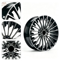 Jantes en alliage forgé sur mesure, légères, argentées et noires, 19 pouces, usinées CNC, pour usage sur piste, directement de l'usine