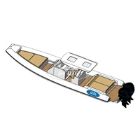 Hedia Nouveau Design Bateau Semi-Rigide de Luxe 35 pieds (11m) en Hypalon avec Double Moteur Hors-Bord
