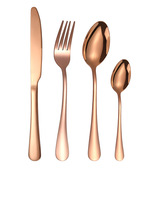 Lot de 4 couverts classiques en acier inoxydable argenté, poli miroir, couteau, fourchette, cuillère, pour restaurants et cadeaux promotionnels