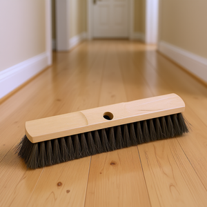 Escoba de madera con cerdas de crin de caballo de 40 cm para limpieza de pisos - Product Image 3