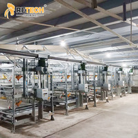 Système d'éclairage LED à économie d'énergie pour les fermes d'élevage d'animaux commerciaux Équipement de cage à poulets de chair