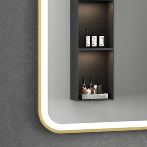 Hiện đại <span class=keywords><strong>Hollow</strong></span>-out treo gương-khung vàng, Hai Lớp Thiết kế, treo tường, cho phòng tắm & khách sạn trang trí nội thất - Product Image 4