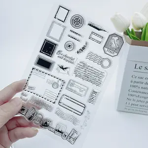 Bview艺术DIY日记橡胶透明邮票非常适合节日卡片制作