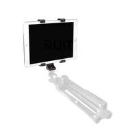 Support de tablette universel en forme de X avec pince de fixation et trou de vis 1/4 pour iPad Mini Air, diffusion en direct, photographie, appels vidéo