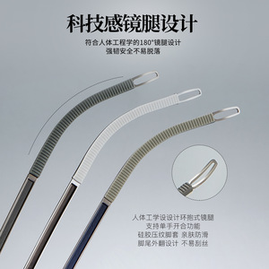 Montura de Gafas Rectangulares Semi-Rimless Voss 54 17 para Hombre, Diseño Ejecutivo de Aleación Antideslizante, Media Montura para Adulto - Product Image 3