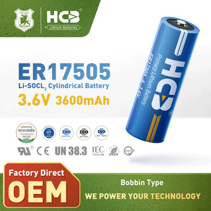 แบตเตอรี่ลิเธียมไพรมารี่ HCB ER17505 3.6V 3600mAh ขนาด A ชนิด Li-SOCl2 เทียบเท่า <span class=keywords><strong>LS17500</strong></span> - Product Image 3