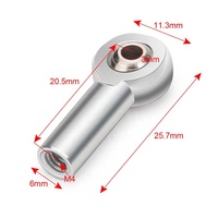 10 embouts de biellette en aluminium M4 pour pièces de voiture RC