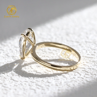 Bijoux fins, or 14K 18K, diamant cultivé en laboratoire certifié IGI, 1-3 carats, taille poire, clarté VVS1, couleur D, alliance classique