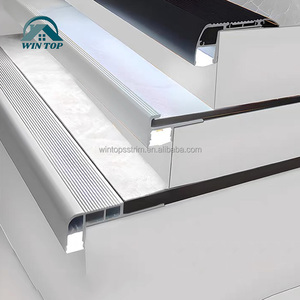 Marches d'<span class=keywords><strong>escalier</strong></span> en métal Win Top, marches d'<span class=keywords><strong>escalier</strong></span> pour rampes en <span class=keywords><strong>bois</strong></span>, marches de terrasse, bande antidérapante en alliage d'aluminium - Product Image 6