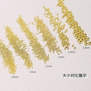 ลูกปัดตกแต่งเล็บ TSZS ขนาด 1 มม. ลูกบอลเหล็กขนาดเล็ก 3 มิติ สีทองและสีเงิน สำหรับตกแต่งเล็บและงาน DIY - Product Image 4