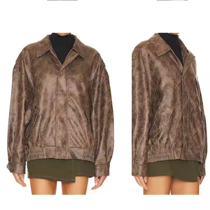 <span class=keywords><strong>Chaqueta</strong></span> de Cuero con Cuello Camisero Grueso Marrón para Hombre LEDUO, <span class=keywords><strong>Chaqueta</strong></span> de Cuero con Cremallera y Botones, Cortavientos, Personalizada para Otoño, Unisex - Product Image 5