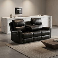 Fauteuil inclinable mural Frank en cuir respirant de haute qualité, zéro gravité, pour la détente en appartement
