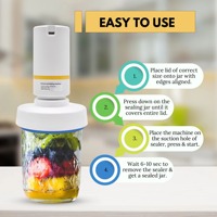 60kPa 3W 1200mAh 2L/min sans fil rechargeable bocal mason cuisine alimentaire machine sous vide portative scelleuse sous vide