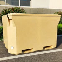 Glacière 1000L Boîte à poisson isolée en plastique Refroidisseur de transport Bacs à poisson