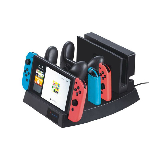 Multi-Function Integrated Dock Charger Stand for Nintendo for Switch NS Console Joy-Con for Switch Pro Wired Charging Game
