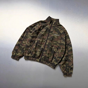 Custom Streetwear Camouflage Design Jackets for Men Lightweight Comfort Windbreaker Zipper <b>Coat</b> 3m Reflective <b>Camo</b> Nylon Jackets - Product Image 1