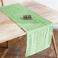 Chemin de Table en Lin Français, 30x200cm, pour Hôtel, Serviettes Broderie, Poinçonnage, Chemin de Table pour Mariage, Vente en Gros Personnalisable