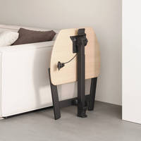 Bureau portable au design moderne, entièrement pliable, réglable en hauteur, avec roulettes dissimulées, inclinable et pliable pour le rangement, idéal pour le bureau