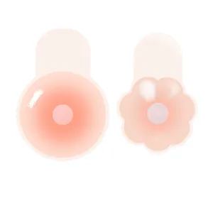 Adhesive Silicone Nipple Covers - 5 Pairs, Vrouwen Herbruikbare Pasties Nippleless Covers Ronde